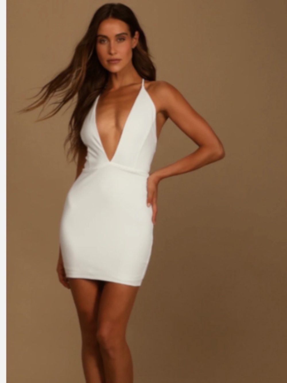 NEW with TAGS Looks of Love LULUS White BODYCON MINI DRESS size SMALL $58